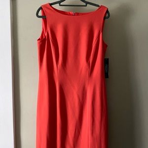 Coral tahari dress